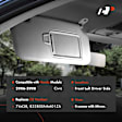 APSVR111 Driver Atlas Gray Sun Visor with Mirror