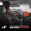 APSVR112 2 Pcs Driver & Passenger Atlas Gray Sun Visor with Mirror