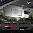 APSVR137 Driver Gray Sun Visor with Mirror & Card Holder