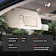 APSVR141 Driver Beige Sun Visor with Light and Mirror