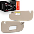 APSVR152 2 Pcs Driver & Passenger Beige Sun Visor with Mirror & Lights