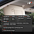 APSVR153 2 Pcs Driver & Passenger Beige Sun Visor with Mirror & Light