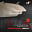 APSVR153 2 Pcs Driver & Passenger Beige Sun Visor with Mirror & Light