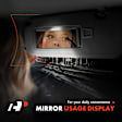 APSVR165 2 Pcs Driver & Passenger Gray Sun Visor with Light & Mirror