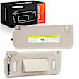 APSVR175 2 Pcs Front Gray Sun Visor with Mirror & Lights