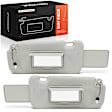 APSVR190 2 Pcs Front Gray Extendable Sun Visor with Mirror & Light