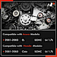 APTBK036 8 Pcs Timing Belt Kit & Water Pump