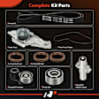 APTBK037 8 Pcs Timing Belt Kit & Water Pump