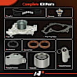 APTBK041 9 Pcs Timing Belt Kit & Water Pump