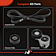 APTBK224 3 Pcs Serpentine Belt Drive Component Kit