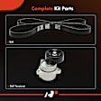 APTBK436 2 Pcs Serpentine Belt Drive Component Kit