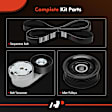 APTBK489 3 Pcs Serpentine Belt Drive Component Kit