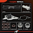 APTBK578 10 Pcs Timing Belt Kit & Water Pump