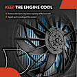 APTF0243 Right Engine Radiator Cooling Fan Assembly with Motor