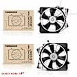 APTF0363 2 Pcs Left & Right Radiator & AC Condenser Cooling Fan Assembly