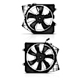 APTF0363 2 Pcs Left & Right Radiator & AC Condenser Cooling Fan Assembly