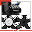 APTF0363 2 Pcs Left & Right Radiator & AC Condenser Cooling Fan Assembly