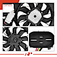 APTF0527 Dual Radiator Cooling Fan Assembly with Controller