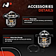 APTHA0080 2 Pcs Engine Coolant Thermostat
