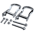 APTHK002 2 Pcs Chrome Front Tow Hooks