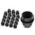 APWBC95PG 20 Pcs Black Wheel Nut Cover