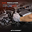 APWCP030 Upper Engine Coolant Pipe Overflow Hose withClamps