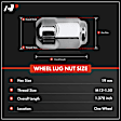 APWHN050 5x Front or Rear M12-1.5 Wheel Lug Nut