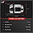 APWHN054 5x Front or Rear M12-1.5 Wheel Lug Nut