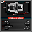 APWHN102 20x Front & Rear M12-1.25 Wheel Lug Nut