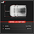 APWHN164 5 Pcs M12-1.5 Wheel Lug Nut