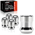 APWHN168 5 Pcs M12x1.5 Front & Rear Wheel Nuts Chrome