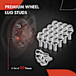 APWHS147 20x Front & Rear M12-1.25 Wheel Lug Stud
