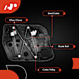 APWR3631 Hatchback Front, Passenger Side Manual Window Regulator, Without Motor