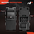 APWS0195 Front or Rear Passenger Power Window Switch