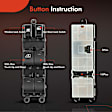 APWS0278 Front Driver Power Window Switch