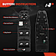 APWS0625 Front Driver Power Window Switch