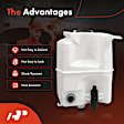 APWSR122 Windshield Washer Reservoir with Pump & Cap