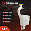 APWSR213 Windshield Washer Fluid Reservoir with Tank & Cap