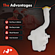 APWSR221 Windshield Washer Reservoir with Pump & Cap & Sensor