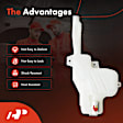 APWSR414 Windshield Washer Reservoir with Bracket & Pump