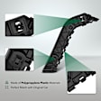 YHTBBT10156 Front Driver Polypropylene Plastic Bumper Bracket
