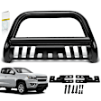 YHTBUR0031 3 Inch Black Carbon Steel Bull Bar Front Bumper Push Grille Guard