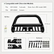 YHTBUR0031 3 Inch Black Carbon Steel Bull Bar Front Bumper Push Grille Guard