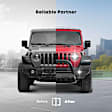 YHTBUR0031 3 Inch Black Carbon Steel Bull Bar Front Bumper Push Grille Guard