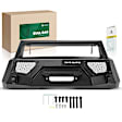 YHTBUR0051 Textured Black Carbon Steel Winch Front Bumper Grille Guard with Winch Frame