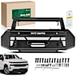 YHTBUR0056 Fine Textured Black Carbon Steel Winch Front Bumper Grille Guard with Winch Frame