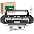 YHTBUR0056 Fine Textured Black Carbon Steel Winch Front Bumper Grille Guard with Winch Frame