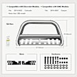 YHTBUR0079 3 Inch Silver S/S 304 Bull Bar Push Front Bumper Grille Guard