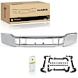 YHTBUR0131 Chrome Steel Front Bumper without Fog Light Holes