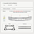 YHTBUR0131 Chrome Steel Front Bumper without Fog Light Holes